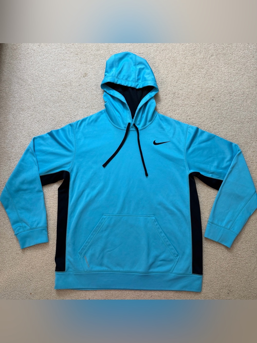 NIKE Men’s Therma-FIT Hoodie- Blue/ Black, Size: L